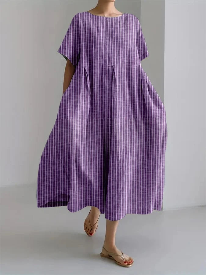 Eleanor - Retro Stripes Loose Dress