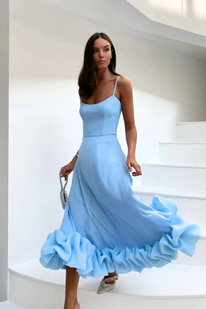 Annika - Elegant Ruffle Swing Dress