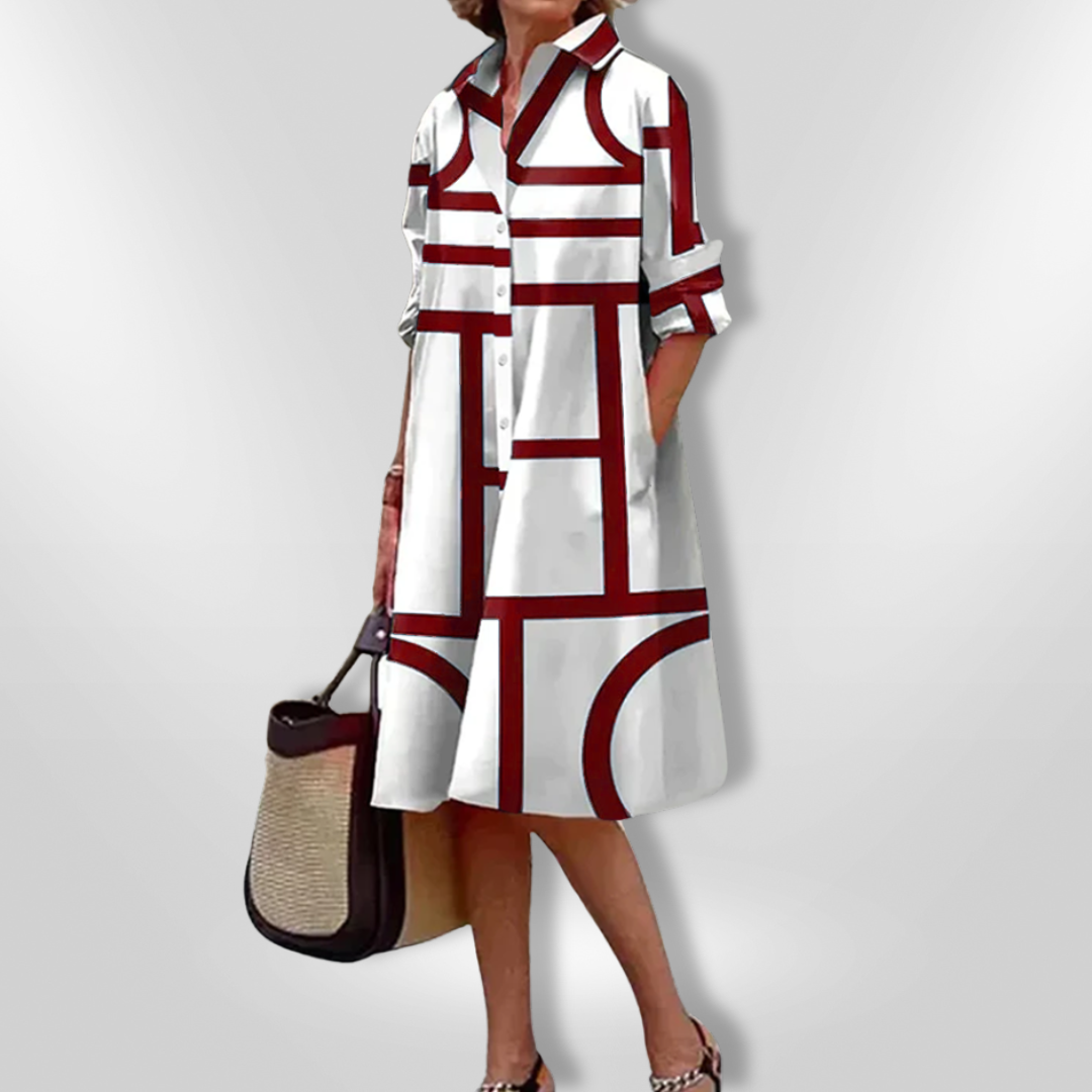 Hallie - Elegant Button-Down Dress