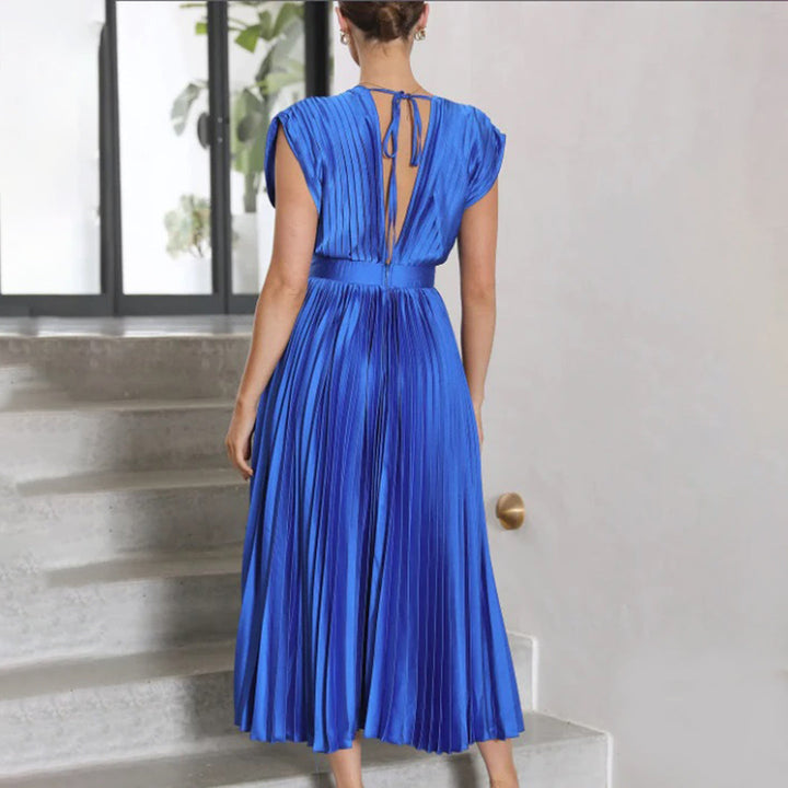 Mireille - Elegant Pleated Midi Dress
