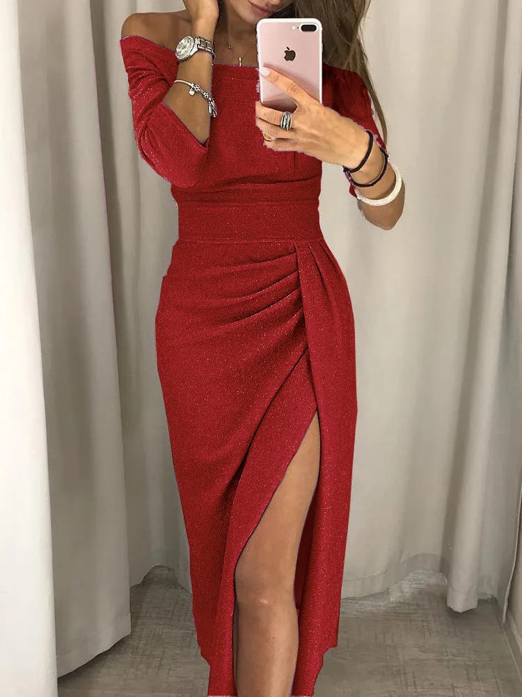 Celestine - Glamour Slit Dress
