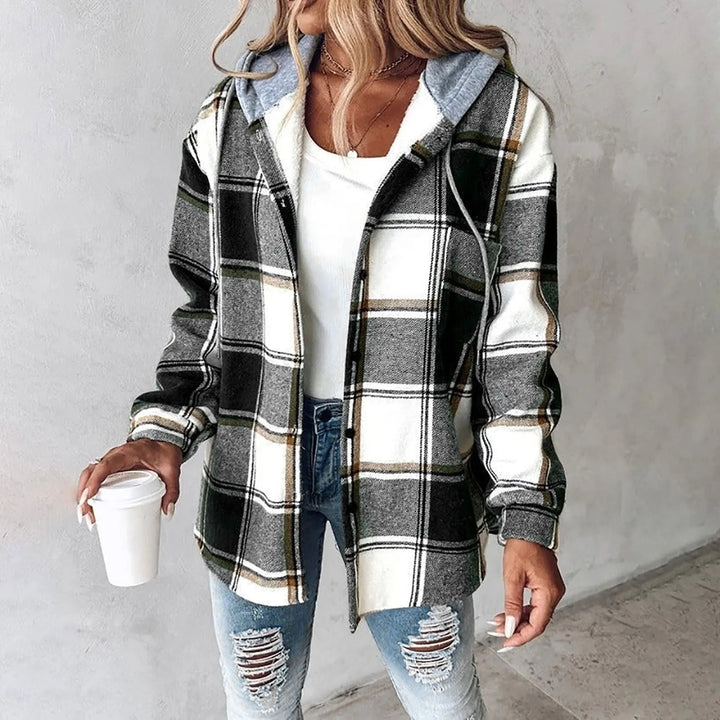 Raven – Cozy Plaid Hoodie