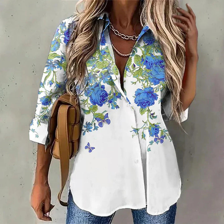 Helena - Casual Floral Blouse