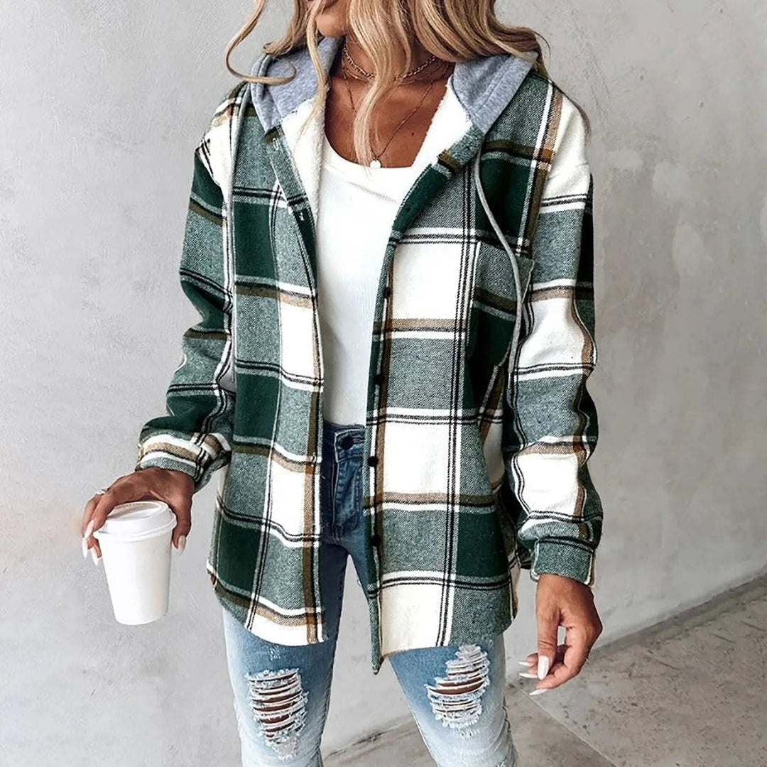 Raven – Cozy Plaid Hoodie