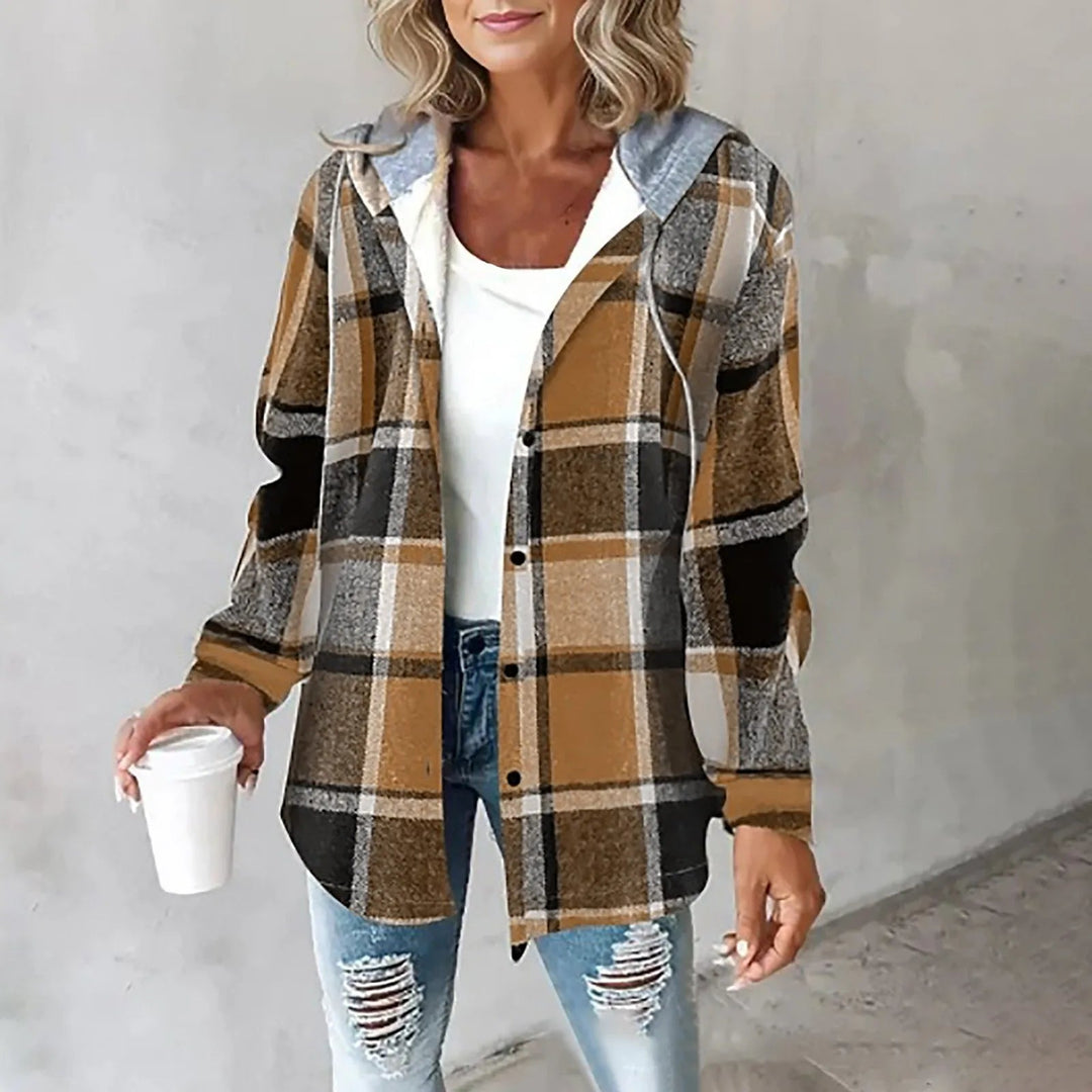 Raven – Cozy Plaid Hoodie