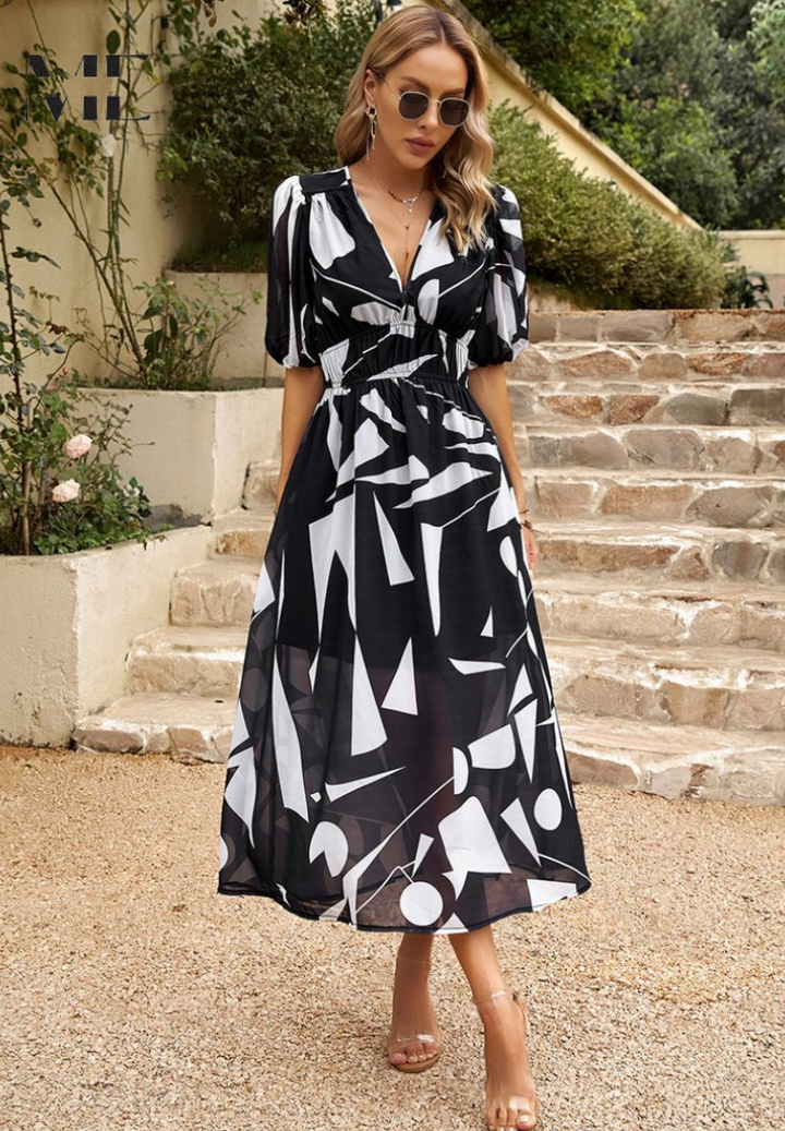 Monica - Elegant Floral Dress