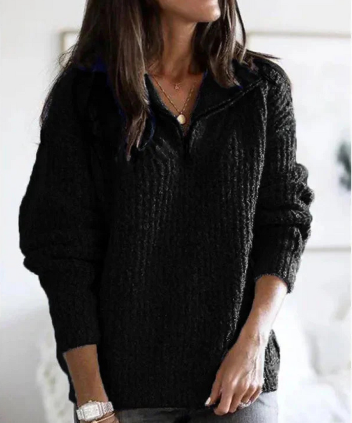 Ember – Waffle Zip Sweater
