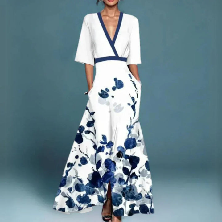 Jill - Elegant Maxi Dress with Floral Pattern