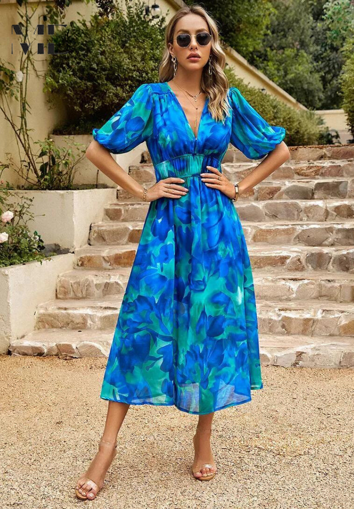Monica - Elegant Floral Dress
