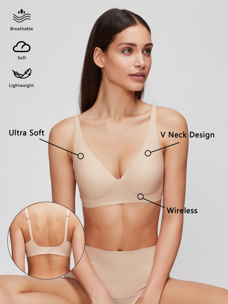 Jenni - Soft Deep-V Seamless Bra