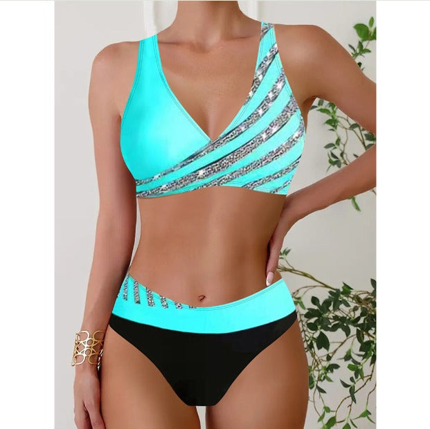 Gwyneth - Chic Stripe Bikini Set