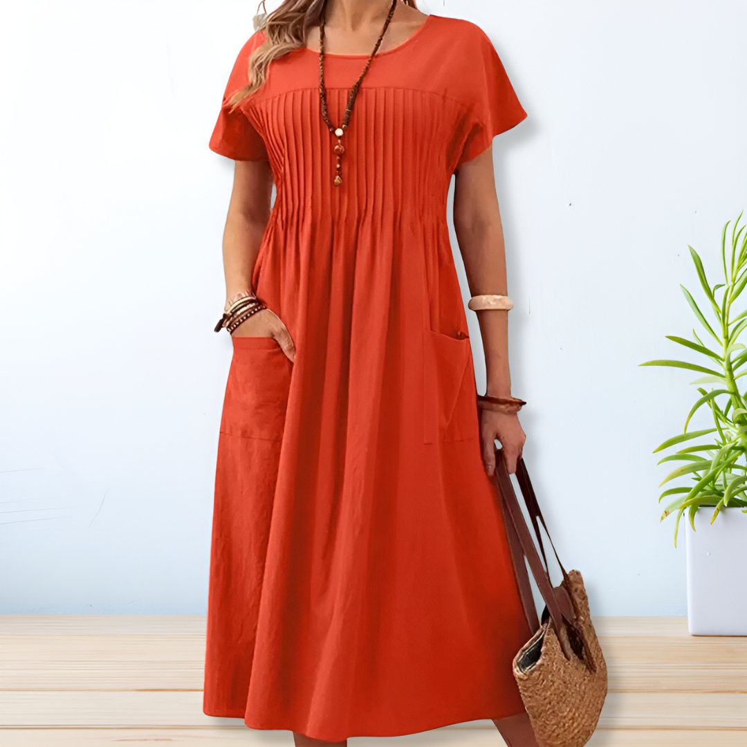 Lannie - Pleated Comfort Dress
