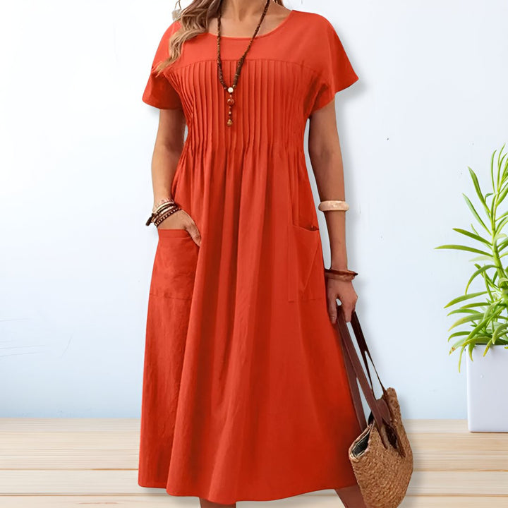 Lannie - Pleated Comfort Dress