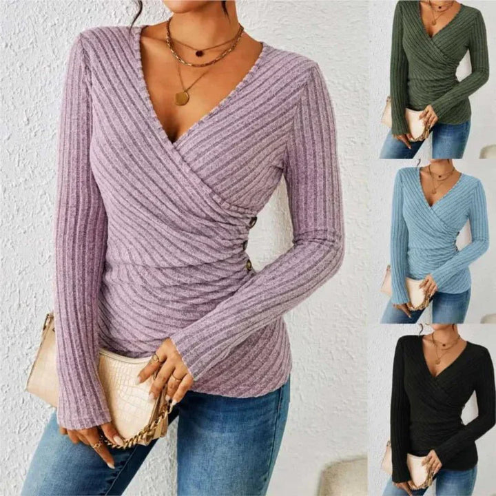 Hilarie – Figure-hugging Knitted Top