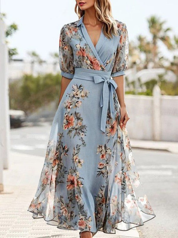 Stacey - V-Neck Midi Dress