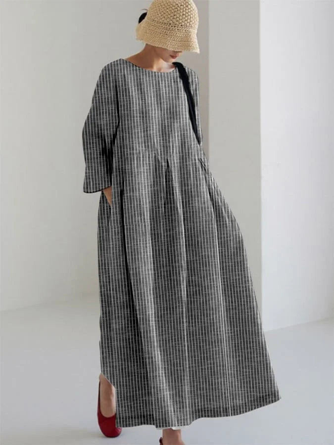 Desiree - Retro Stripes Loose Dress