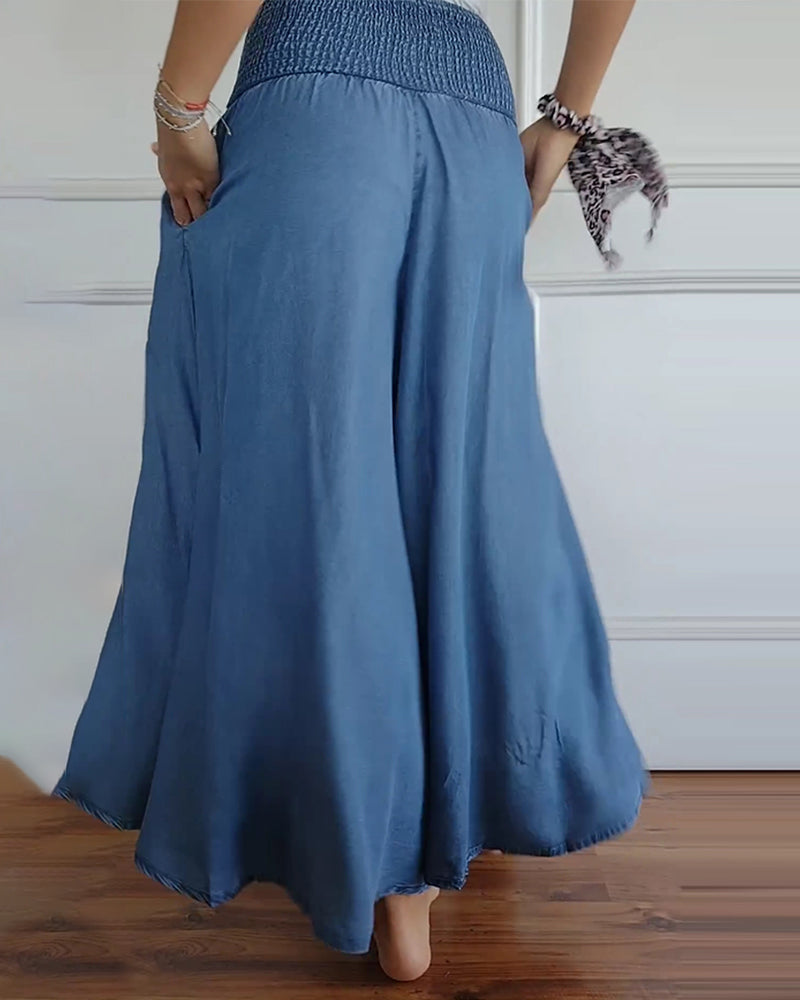 Lana – Smocked Wide-Leg Pants
