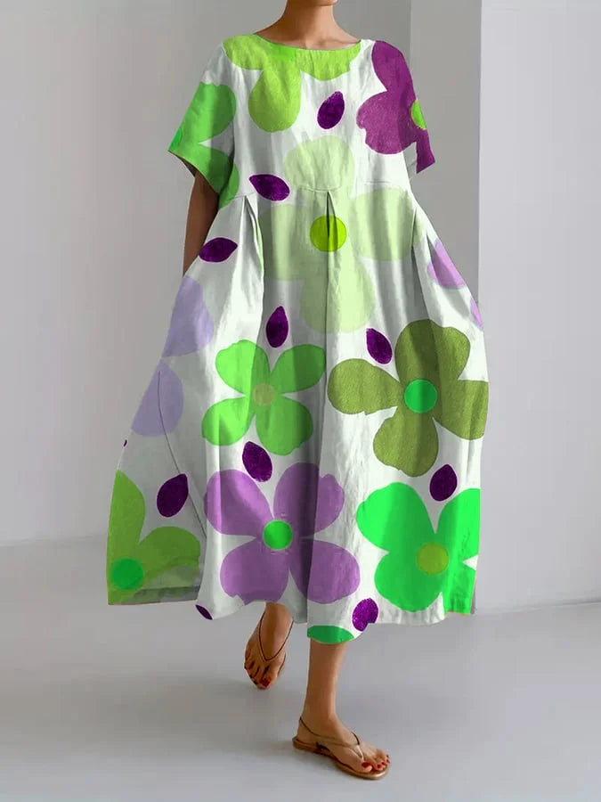 Florence - Botanical Floral Print Dress