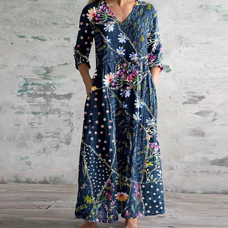 Kristen - Elegant Retro Maxi Dress