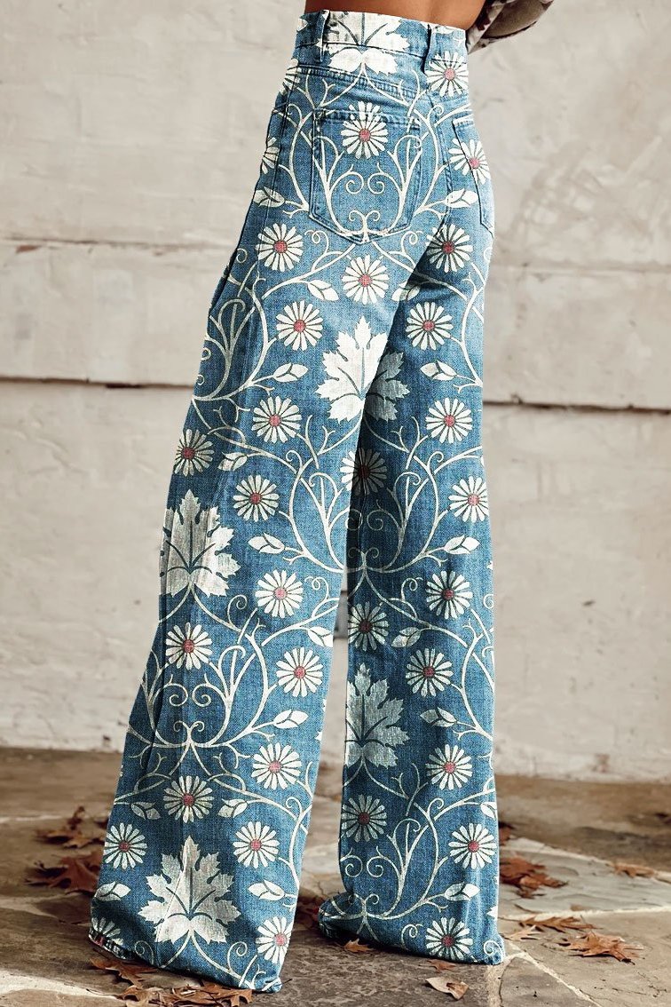 Veronica - Petal Drift Boho Vintage Pants
