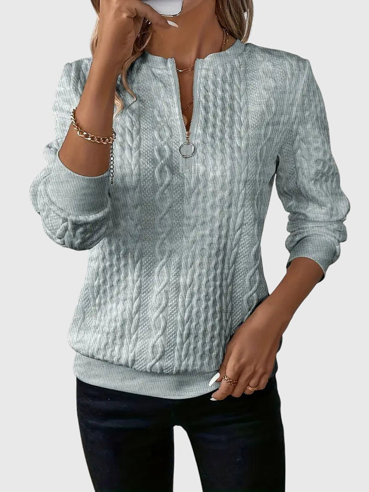 Cathie – Luxe Zip Sweater