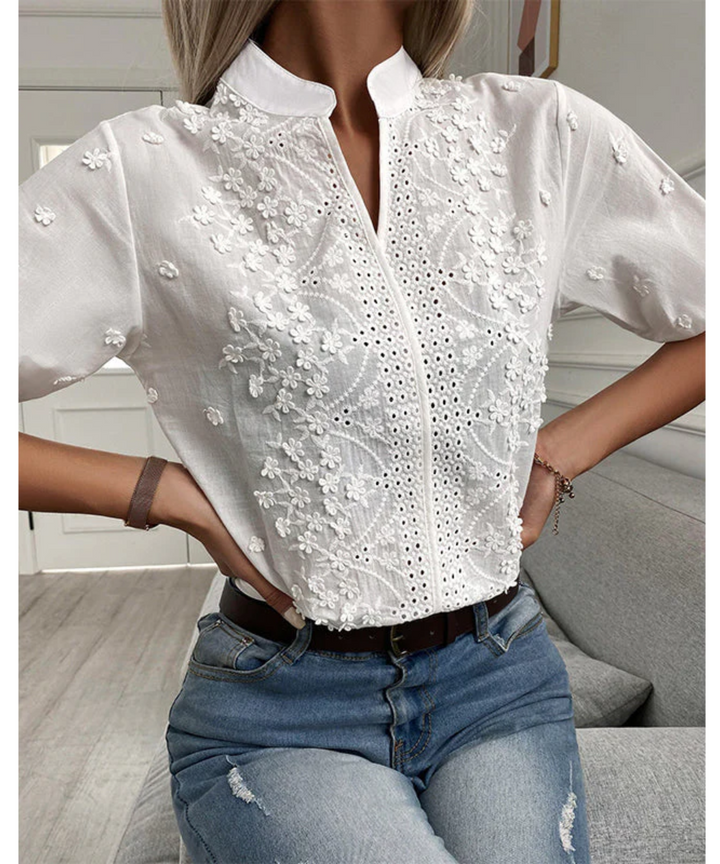 Susan – Elegant Floral Top