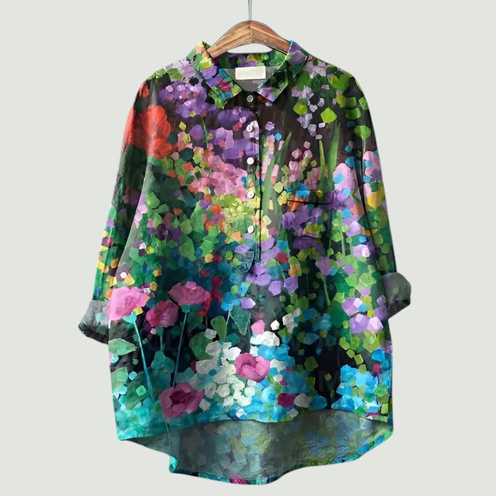 Jennie – Sunset Garden Shirt Blouse