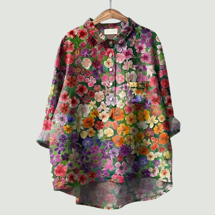 Jennie – Sunset Garden Shirt Blouse