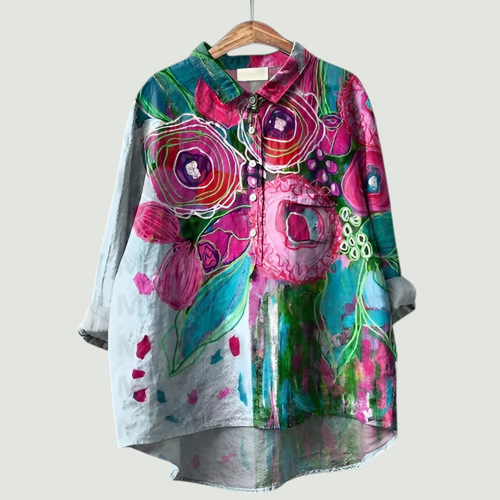 Jennie – Sunset Garden Shirt Blouse