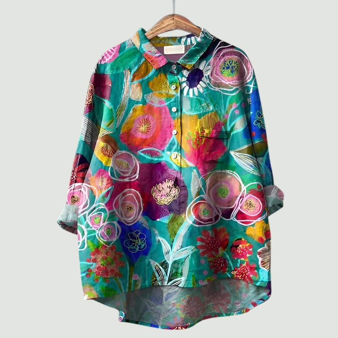 Jennie – Sunset Garden Shirt Blouse