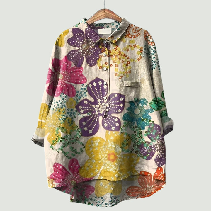 Jennie – Sunset Garden Shirt Blouse