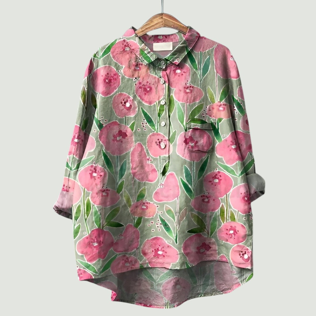 Jennie – Sunset Garden Shirt Blouse