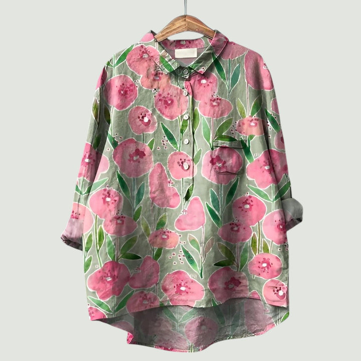 Jennie – Sunset Garden Shirt Blouse