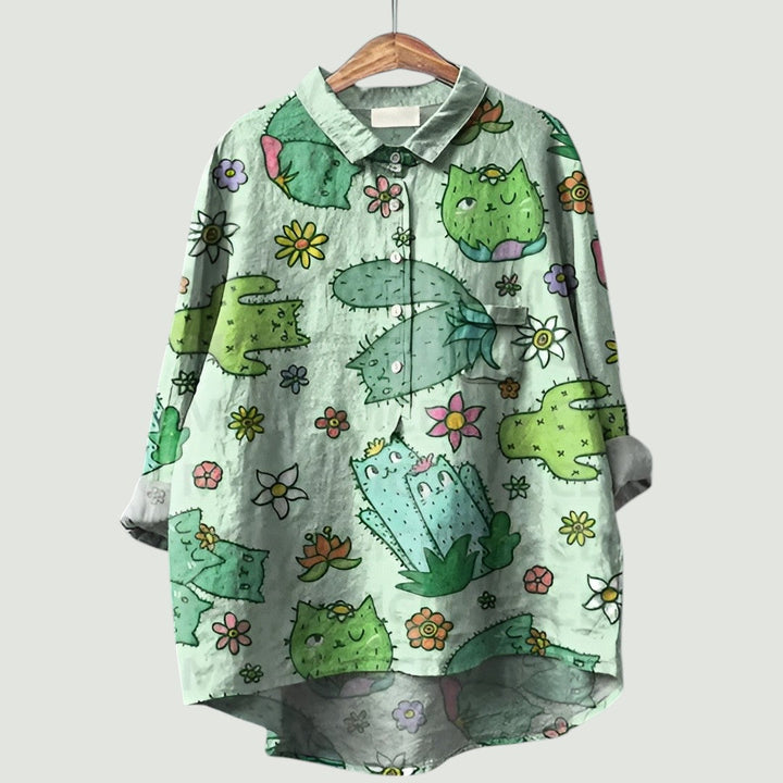 Jennie – Sunset Garden Shirt Blouse