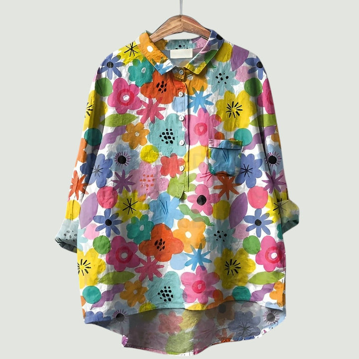 Jennie – Sunset Garden Shirt Blouse