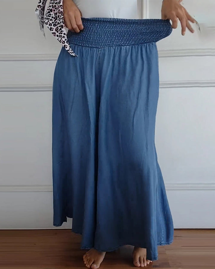Lana – Smocked Wide-Leg Pants