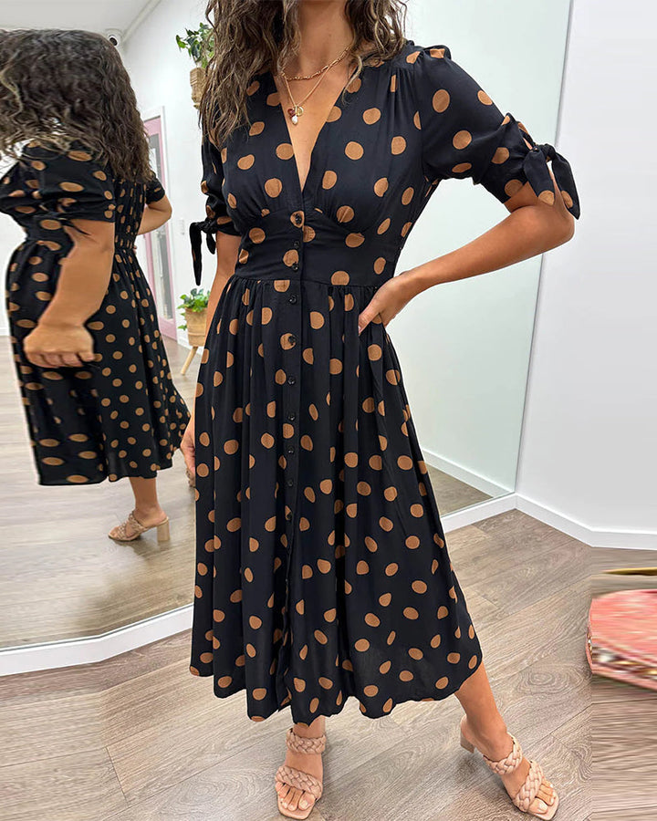 Eveline – Playful Elegance Polka Dress