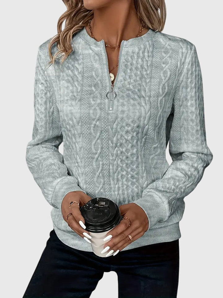 Cathie – Luxe Zip Sweater