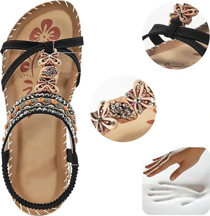 Solina – Beaded Comfort Sandals