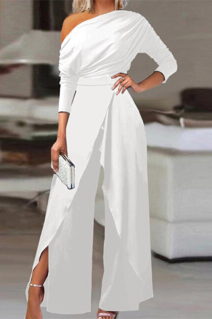 Kelly – Asymmetric Elegance Jumpsuit