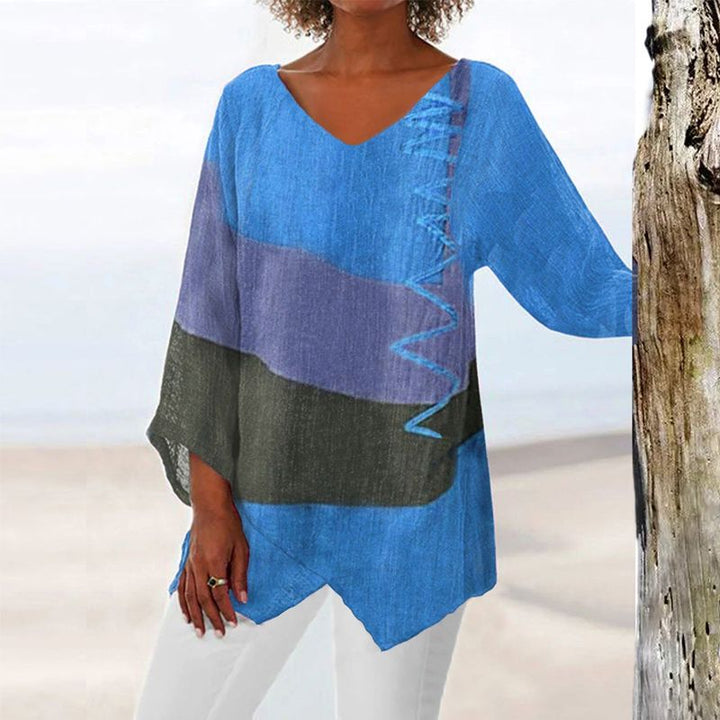Helen – Sunset Flow Shirt Blouse