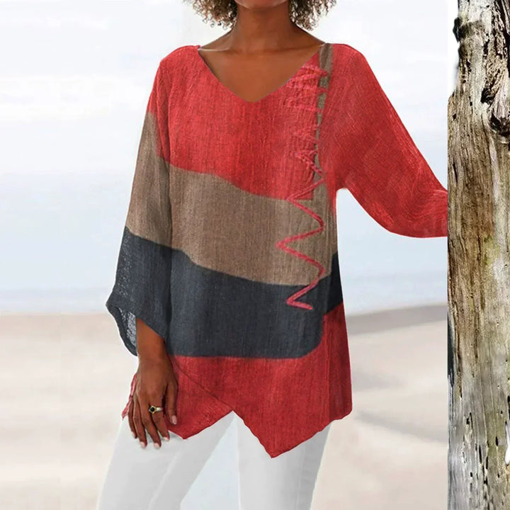 Helen – Sunset Flow Shirt Blouse