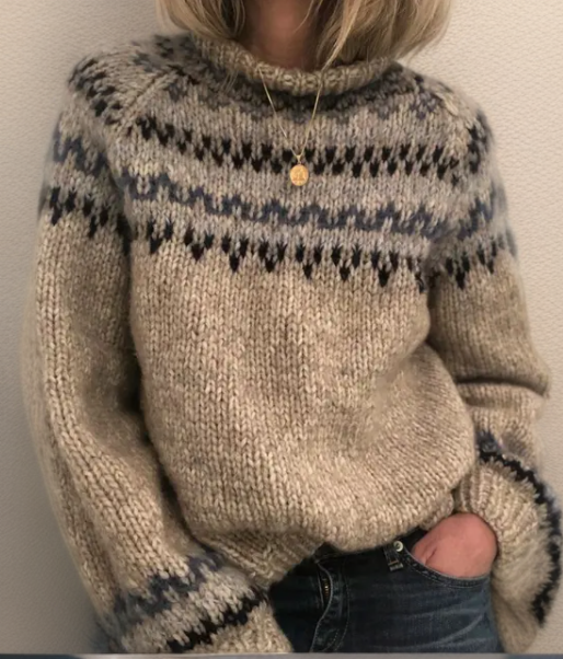 Astrid – Arctic Charm Sweater