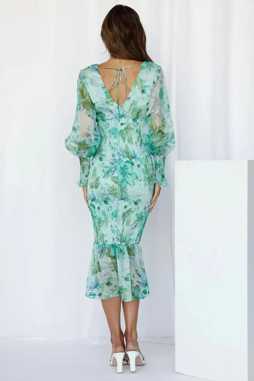 Roxy - Elegant Floral Charm Dress