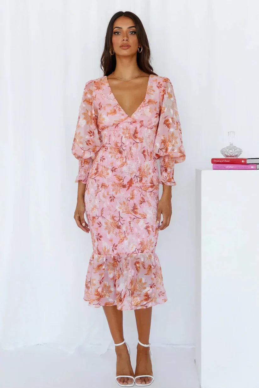 Roxy - Elegant Floral Charm Dress