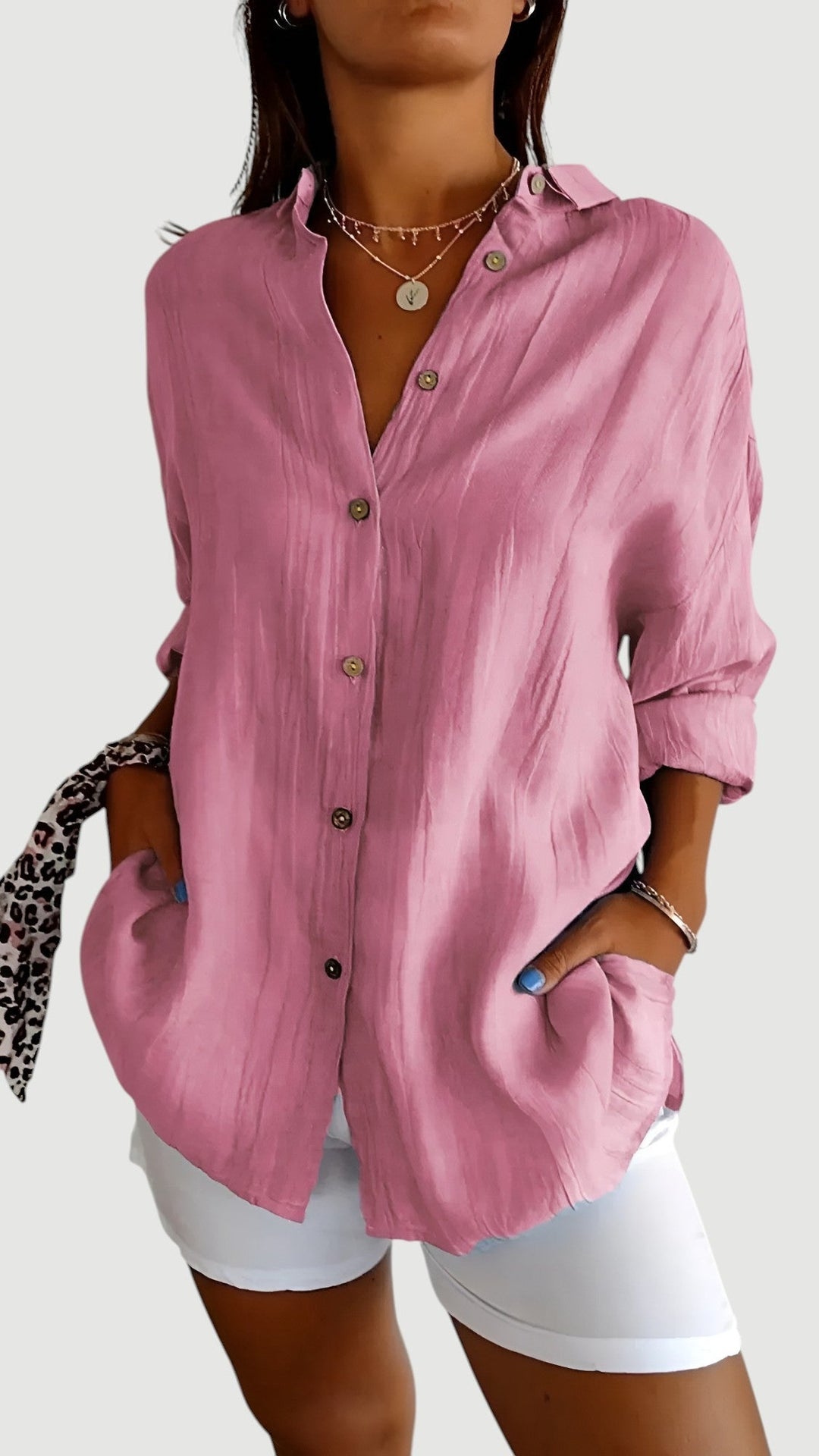Dinah – Classic Button Shirt Blouse