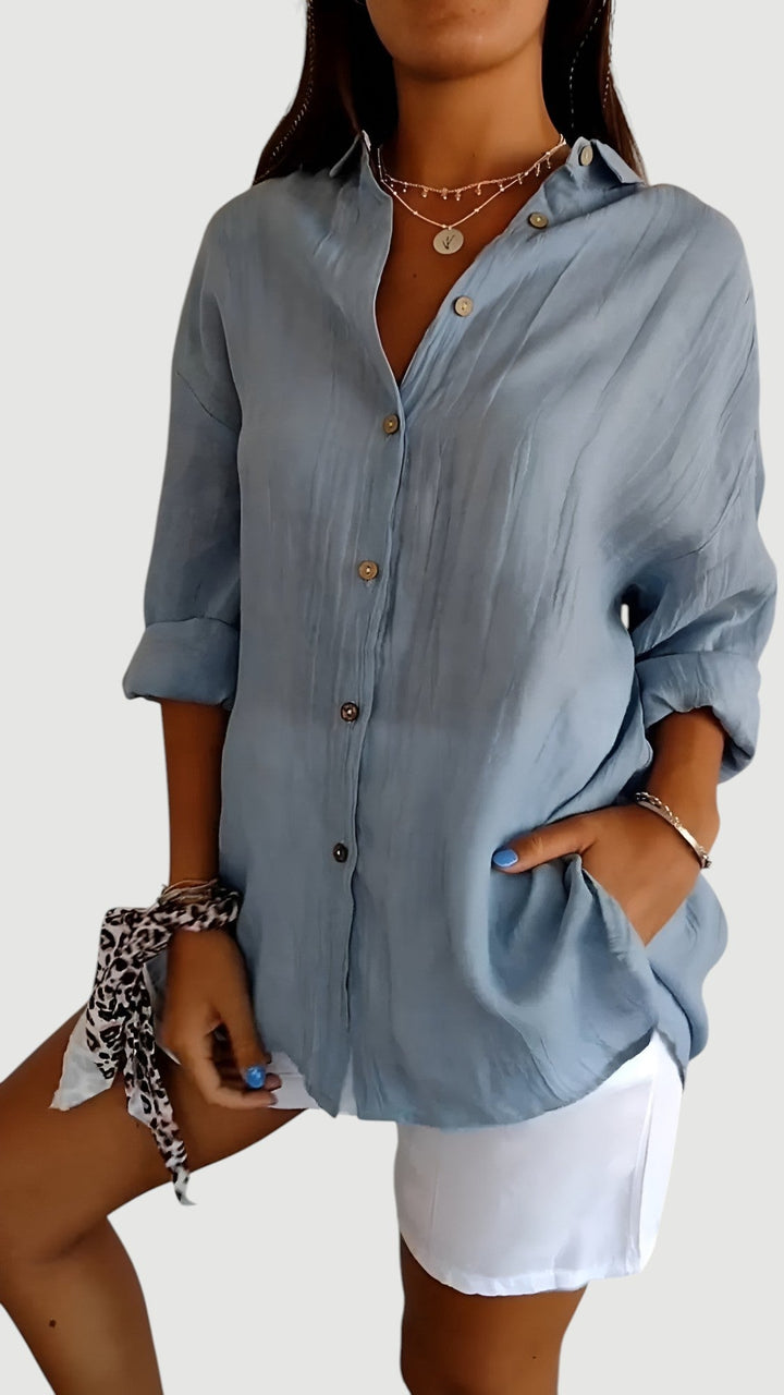 Dinah – Classic Button Shirt Blouse