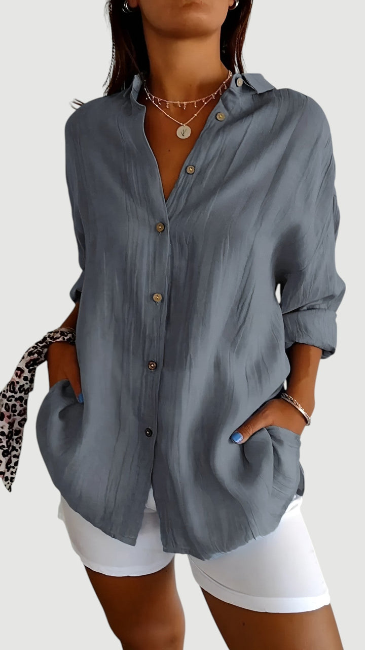 Dinah – Classic Button Shirt Blouse