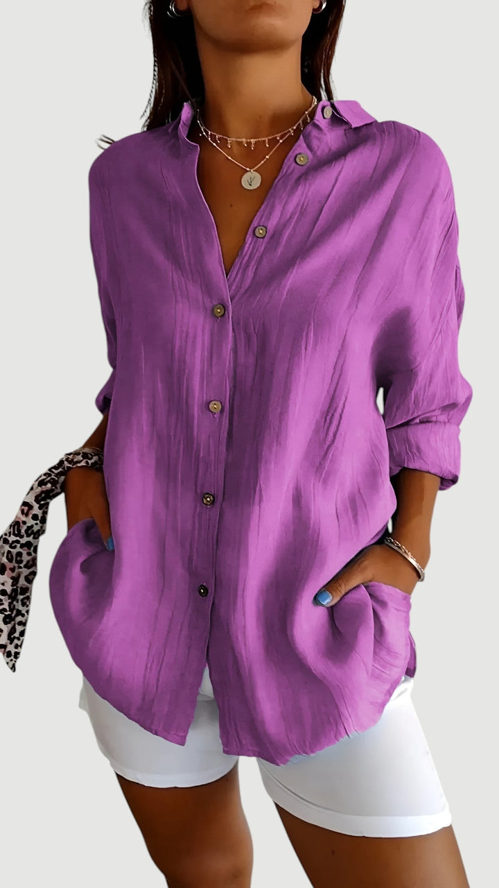 Dinah – Classic Button Shirt Blouse