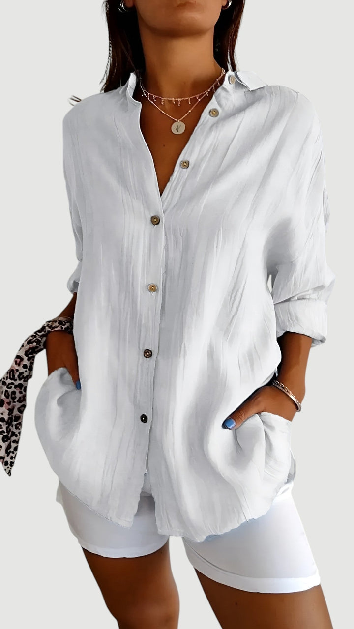 Dinah – Classic Button Shirt Blouse